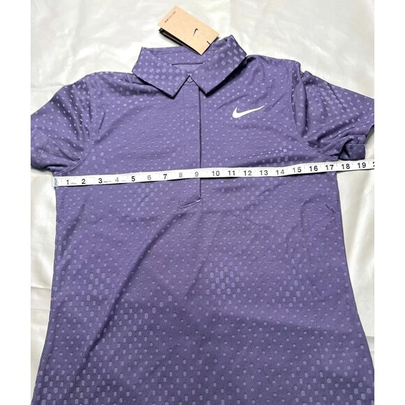 Nike Dri-FIT ADV Tour Jacquard Purple Golf Polo textured FQ3056 553 Women Small - Picture 10 of 11